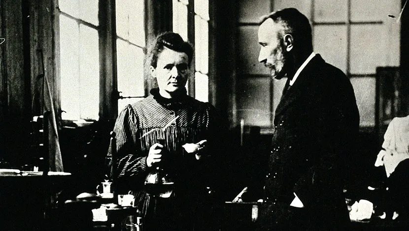 Marie and Pierre Curie — In the Laboratory, c.1900
