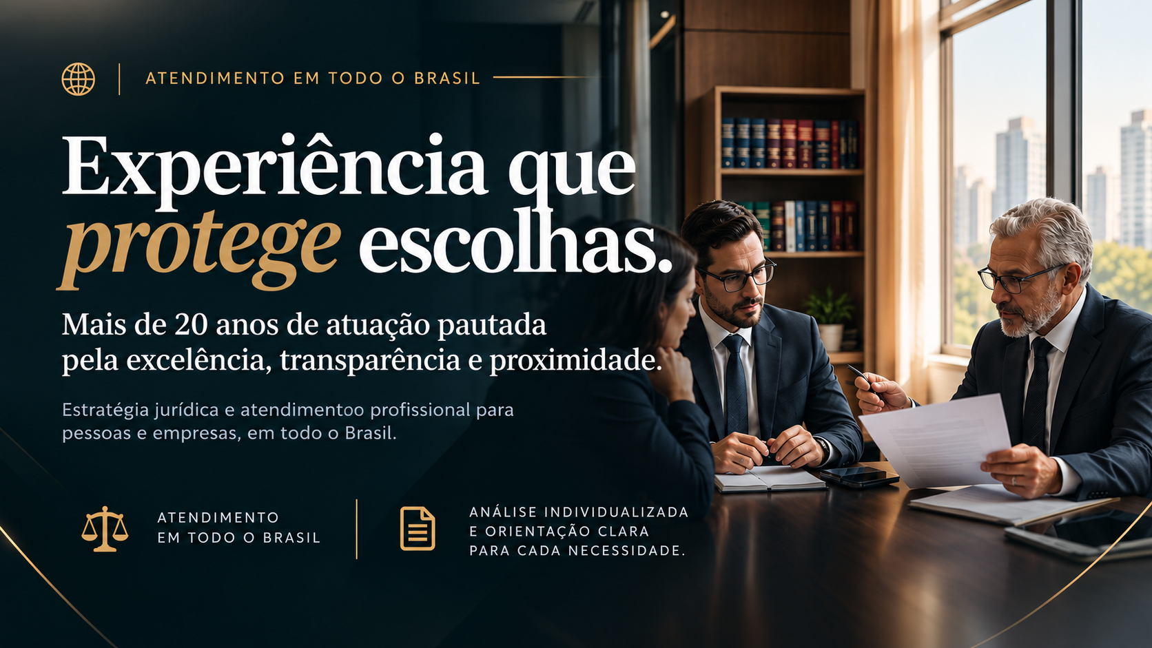 Experiência que protege escolhas: atendimento jurídico em todo o Brasil