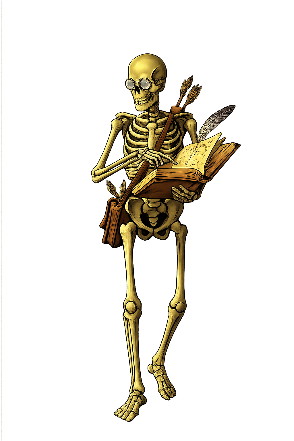 Skeleton Scholar character art