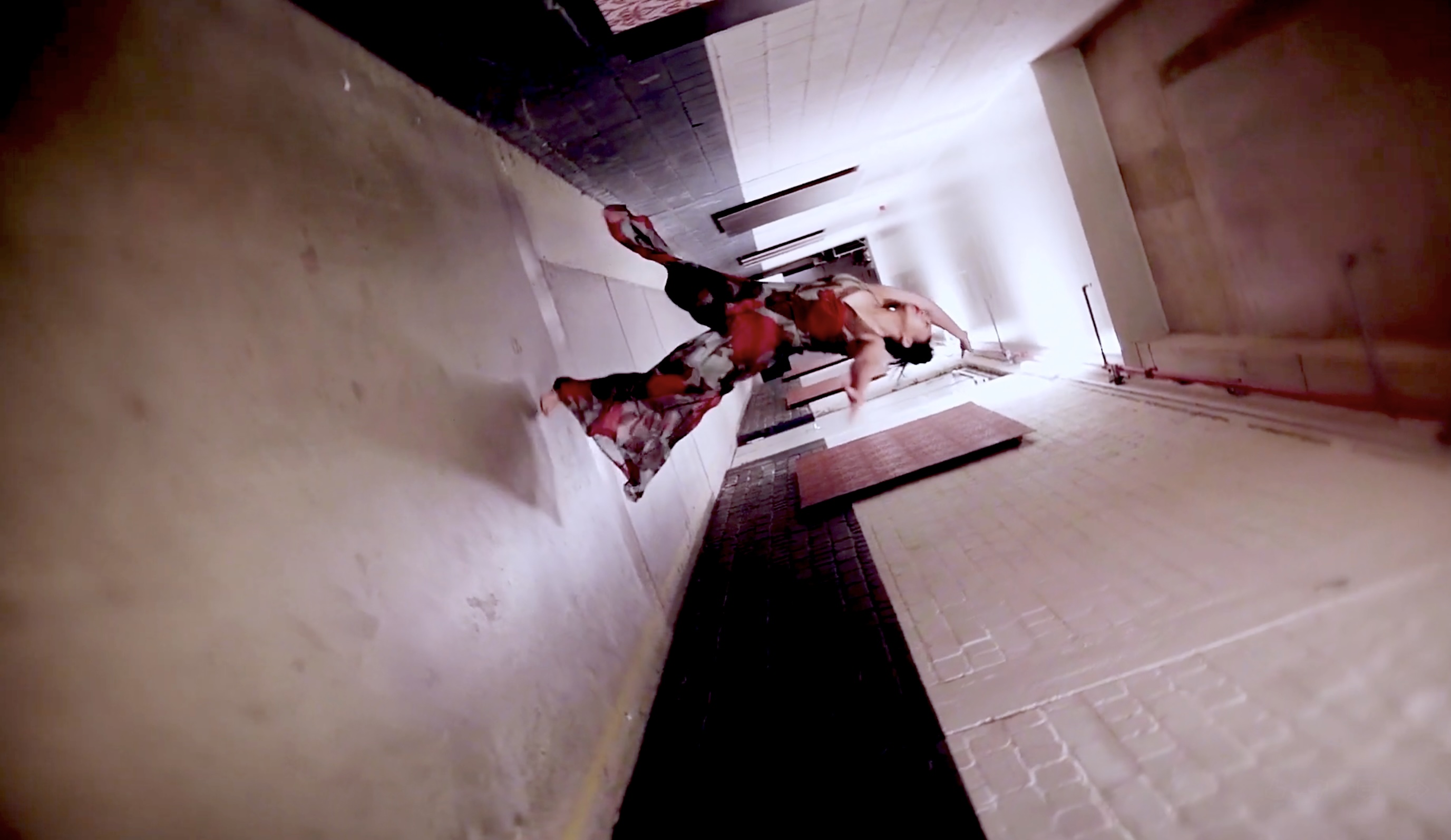 Flying through corridor