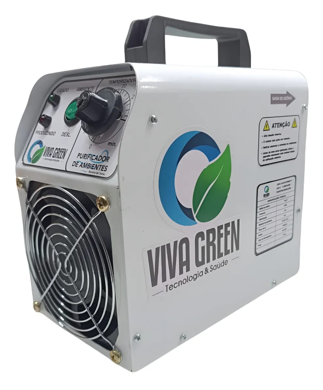 Gerador de Ozônio Viva Green - Purificador de Ambientes