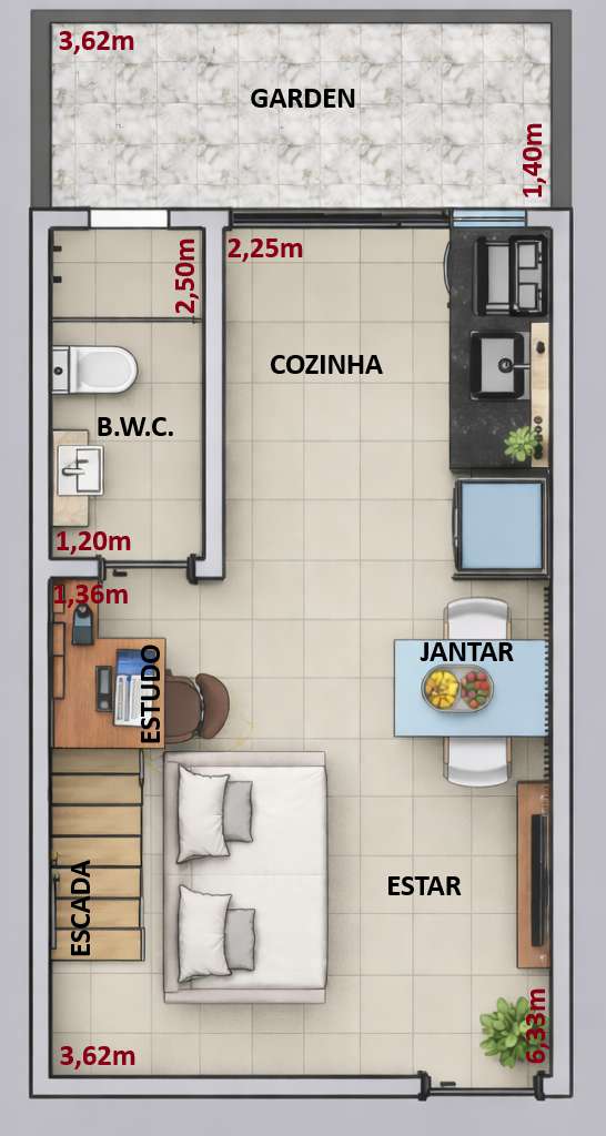 Loft Garden – Térreo