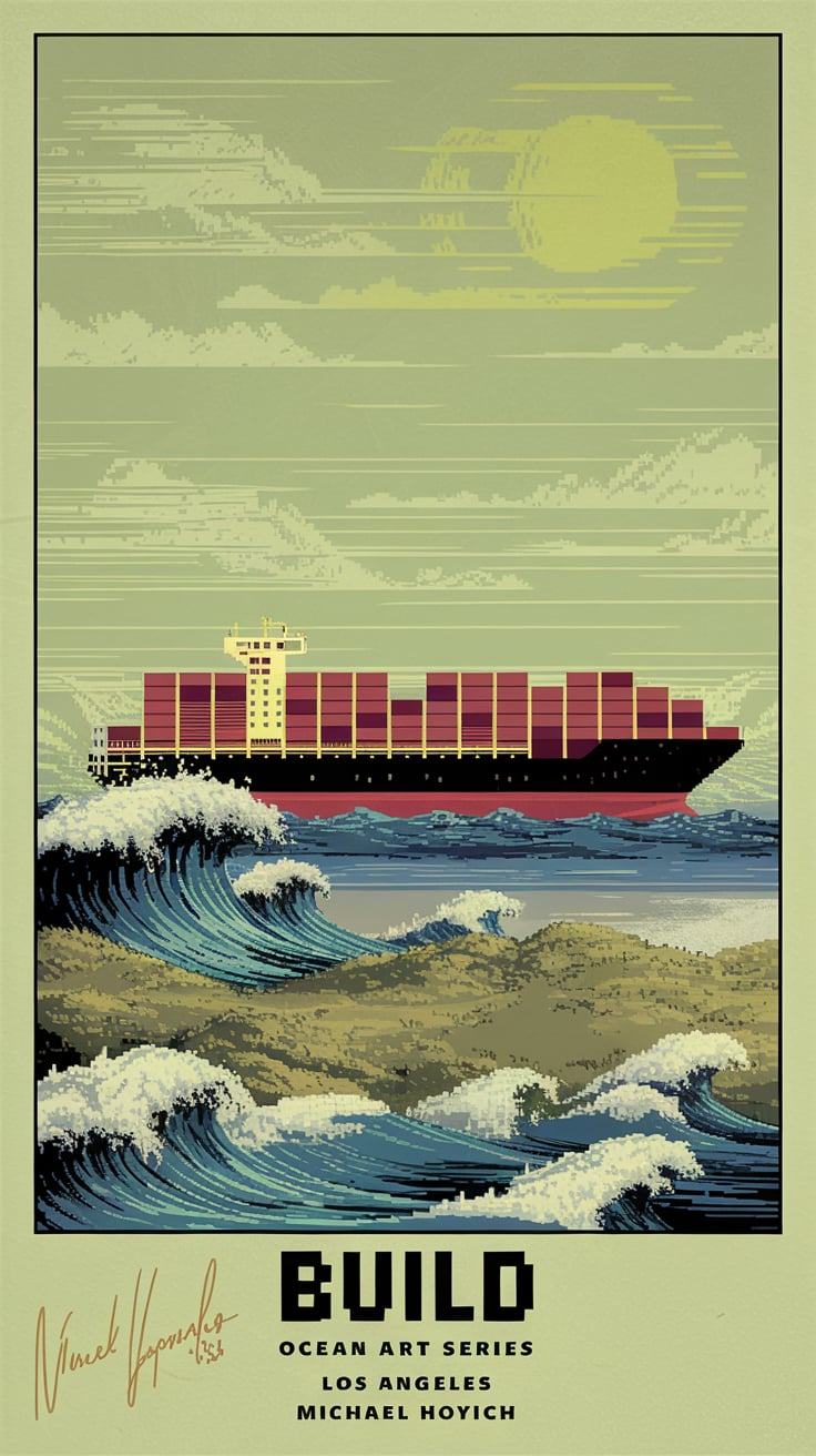 BUILD ocean art series poster