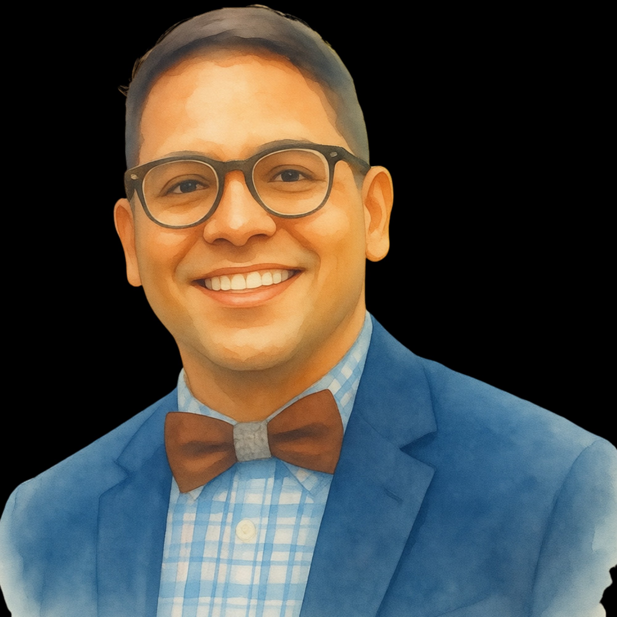 Illustrated portrait of Frank Arce