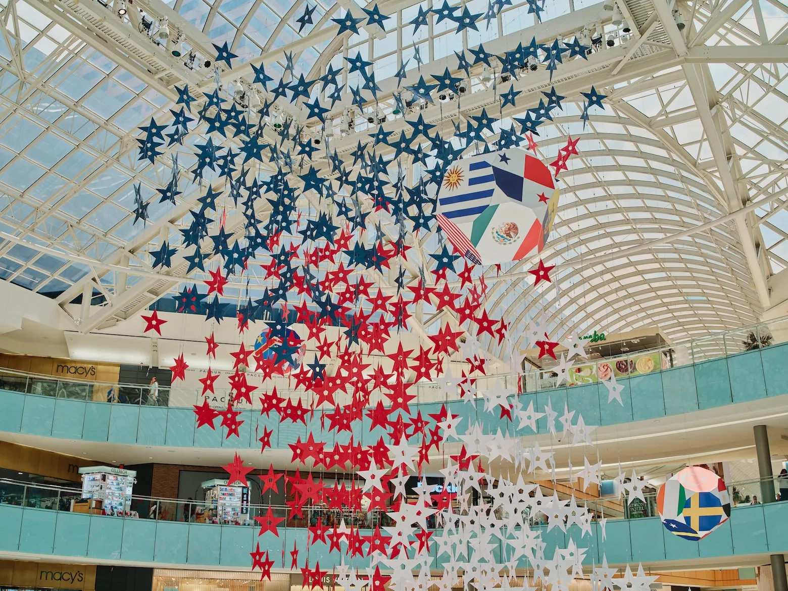 Freedom to Play installation at Galleria Dallas