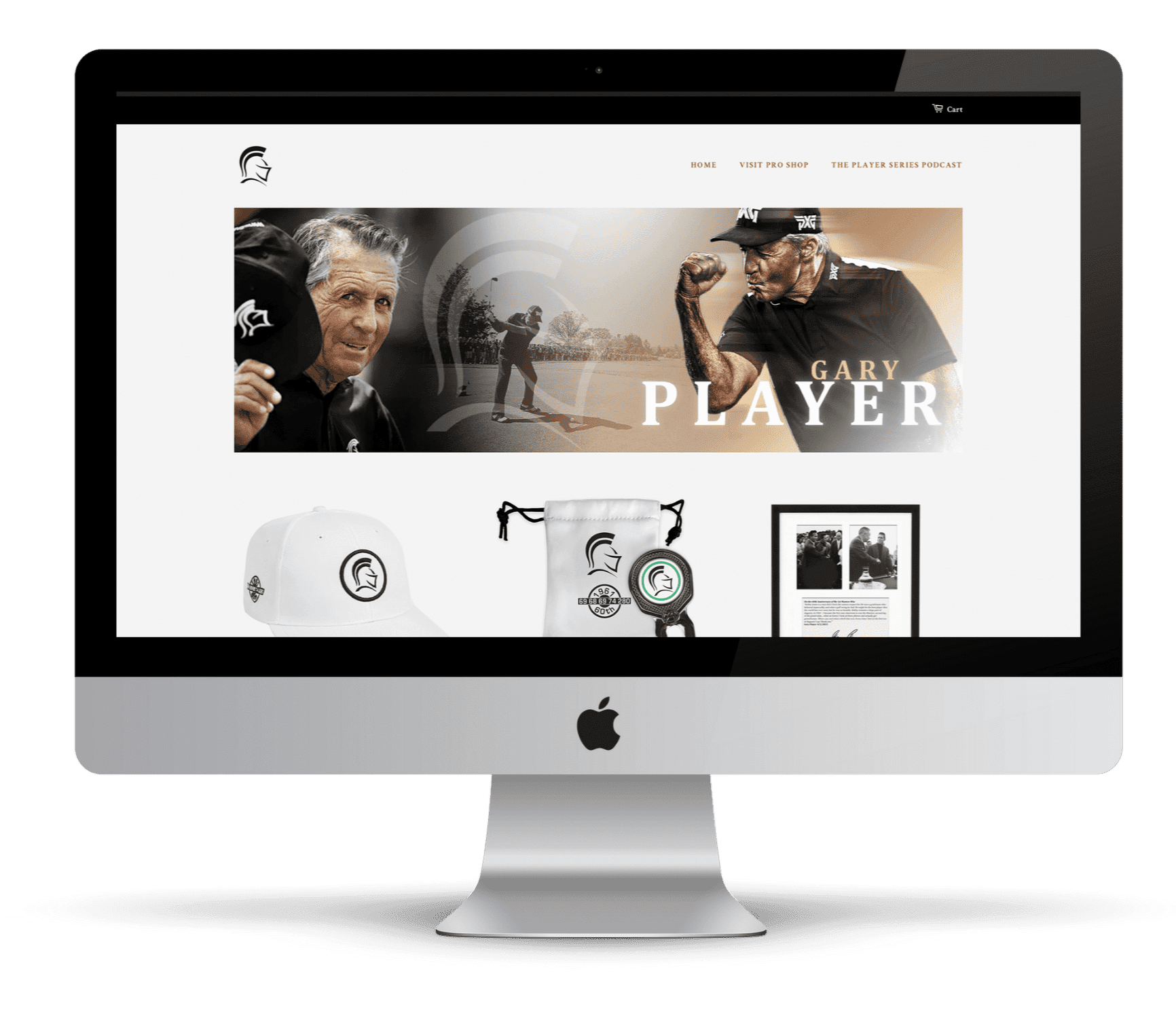 Gary Player Masters anniversary Shopify store mockup