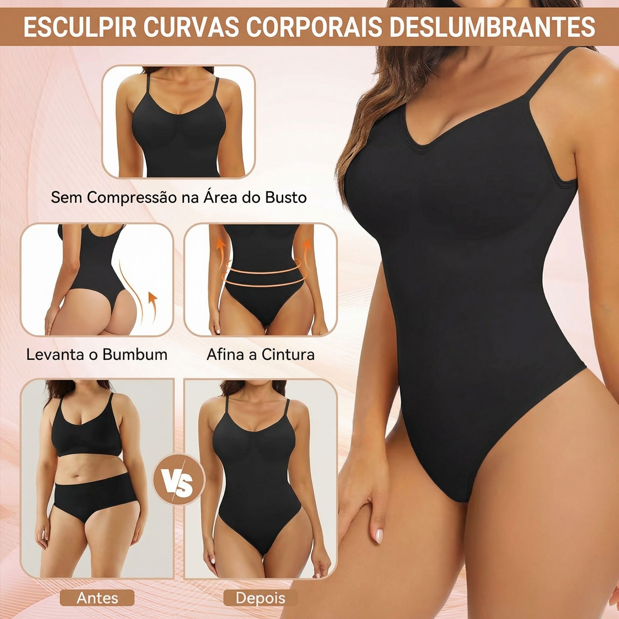 Body Modelador - Esculpir Curvas Corporais