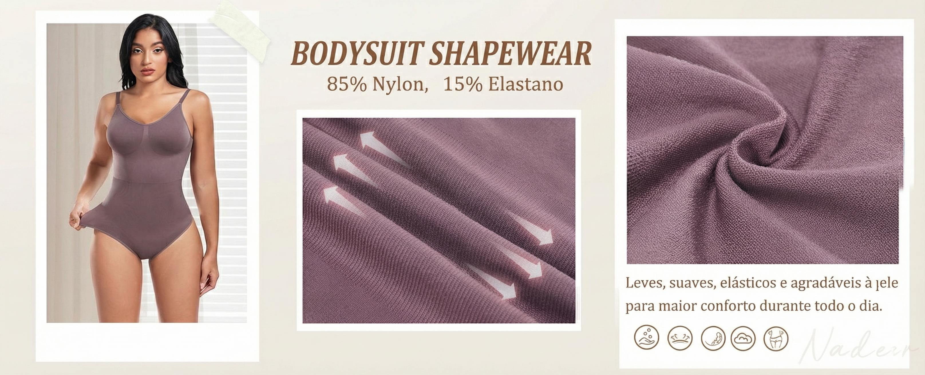 Bodysuit Shapewear - Tecido de Alta Qualidade