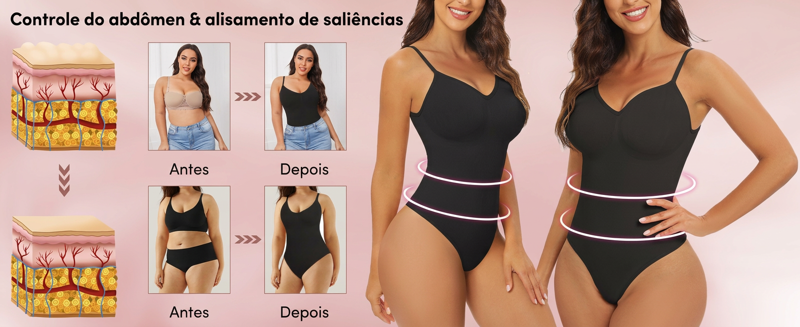 Controle do Abdomen - Antes e Depois