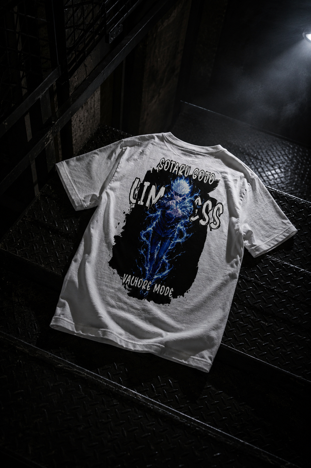 Gojo Limitless printed on Oversized Drop-Shoulder Tee