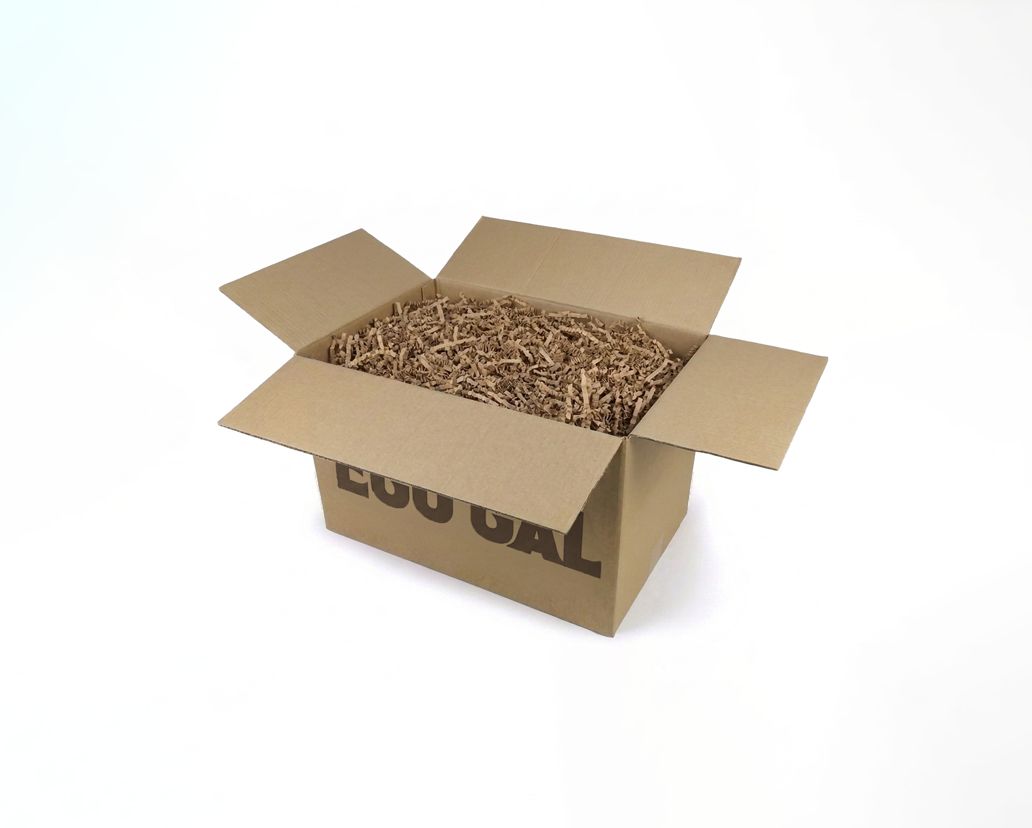 Grand carton rempli de frisure de calage kraft, format logistique 10 kg