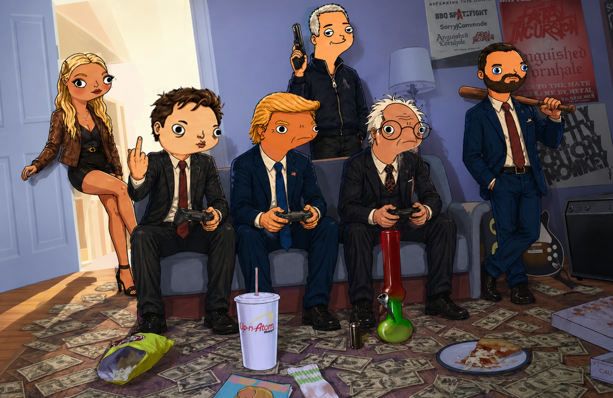 The crew hanging out - Couch gaming session