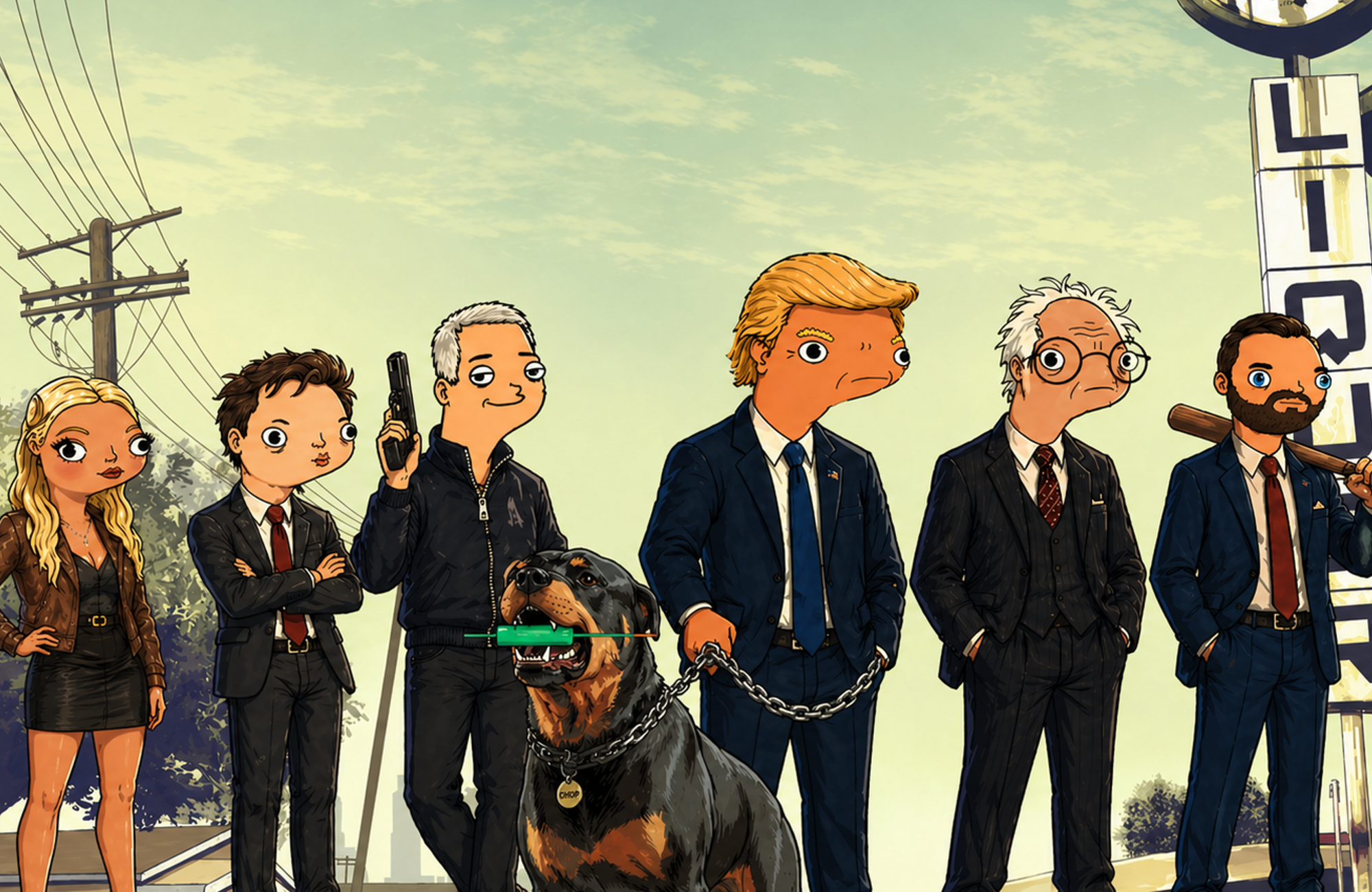 Full squad with dog - The family