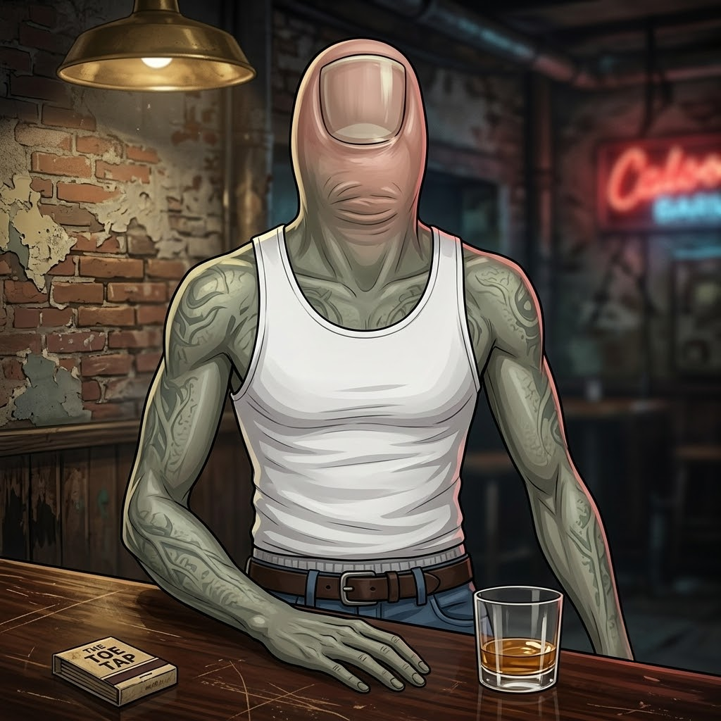 Toe Alien at bar