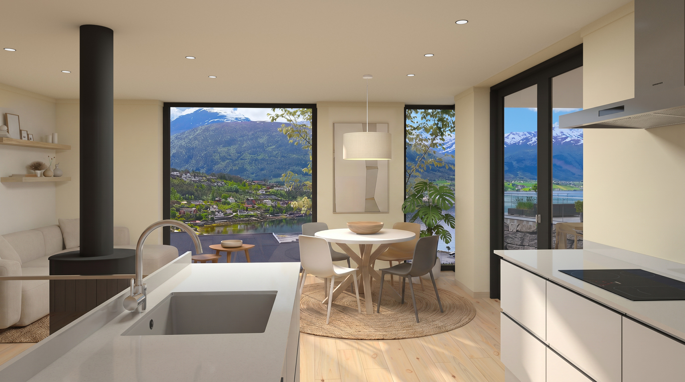 Kitchen and dining area - Right unit