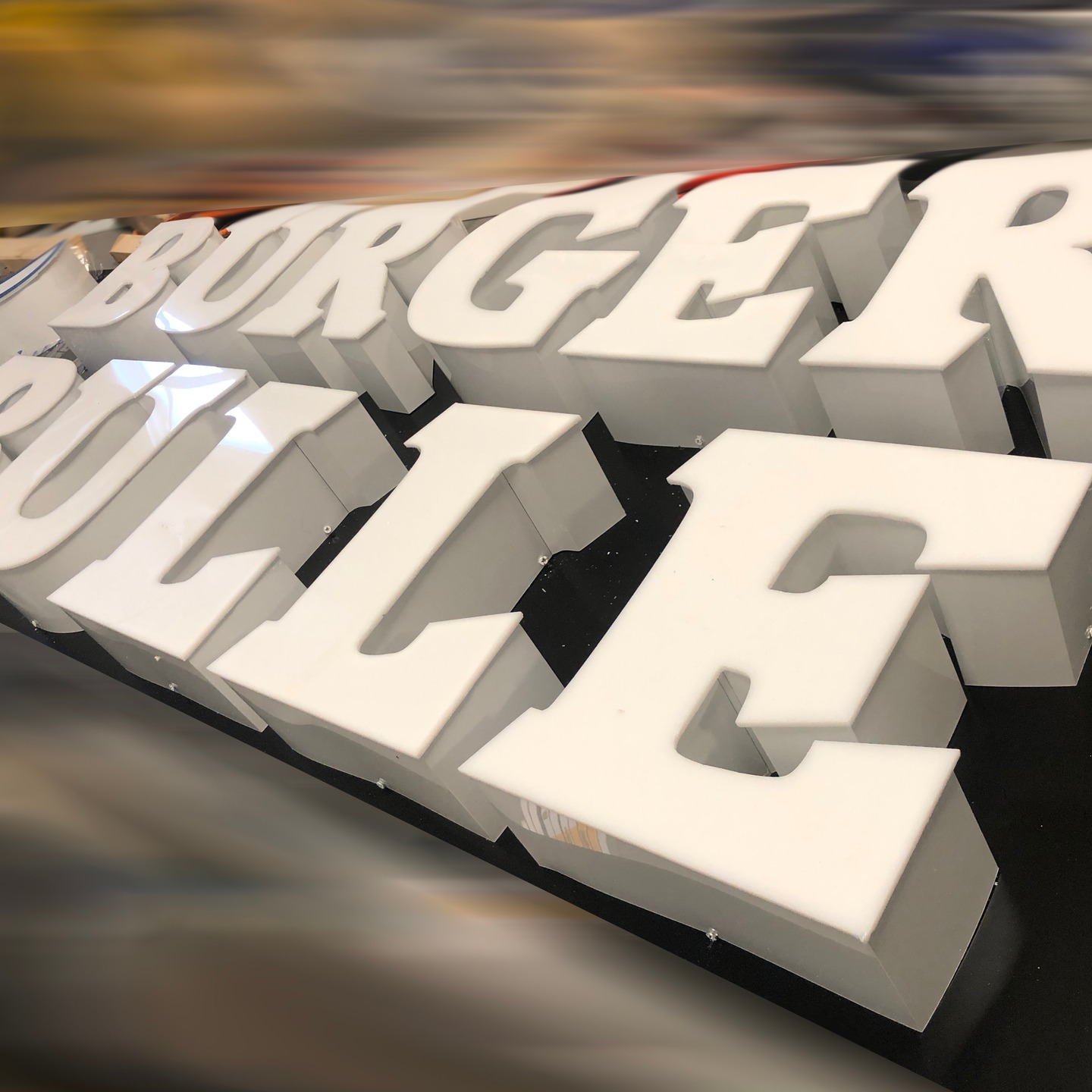 Burger Bulle – 3D-Buchstaben