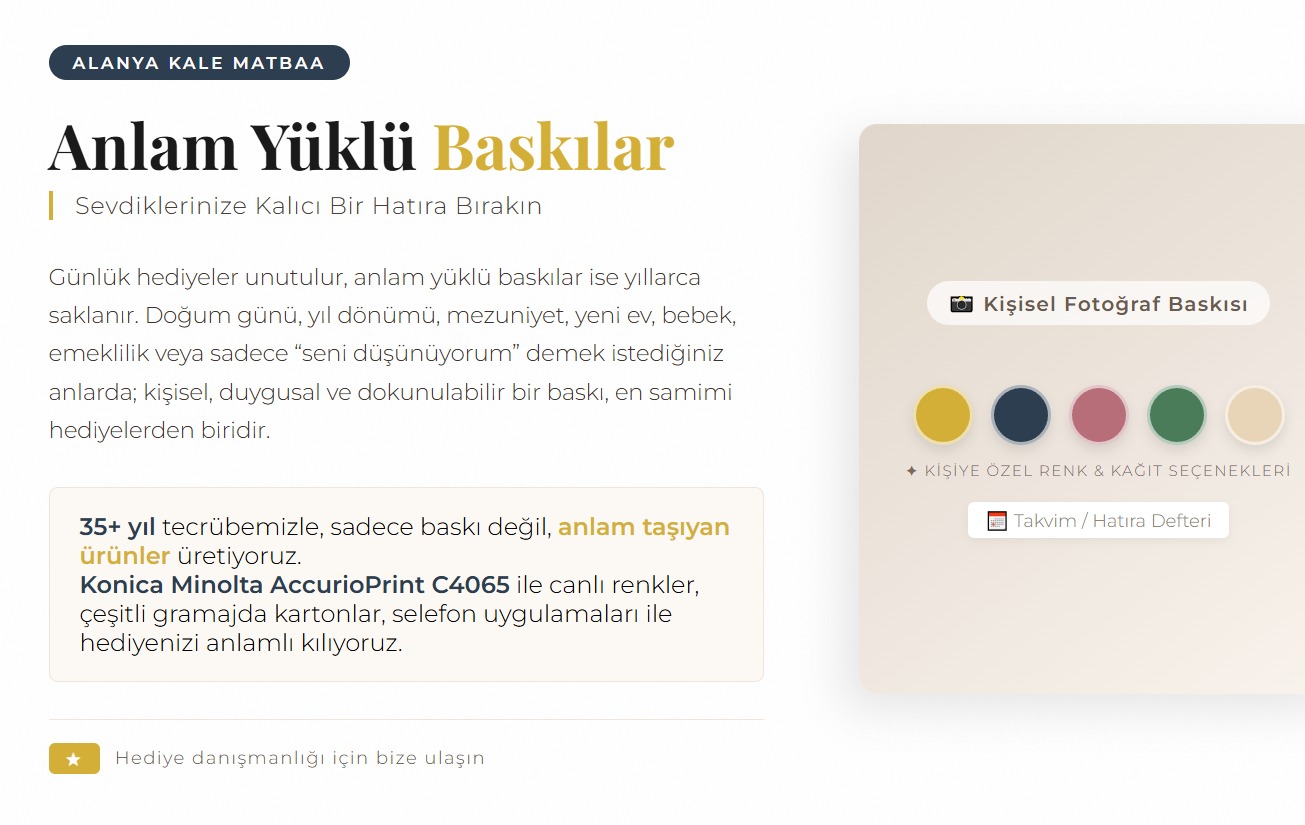 Anlam yüklü hediye baskıları - kişisel fotoğraf kartı ve tasarım örnekleri