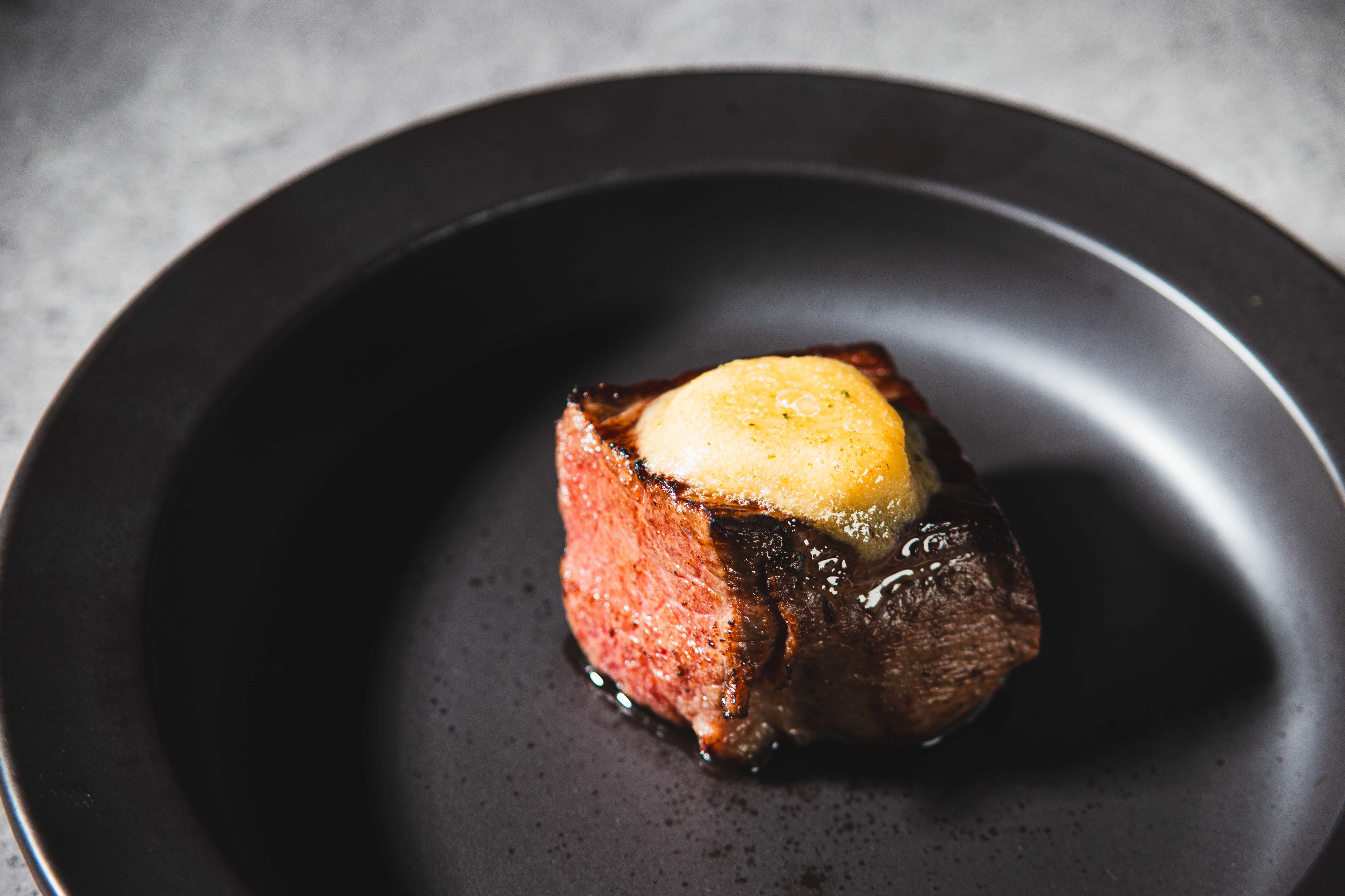 Wagyu steak with herb butter