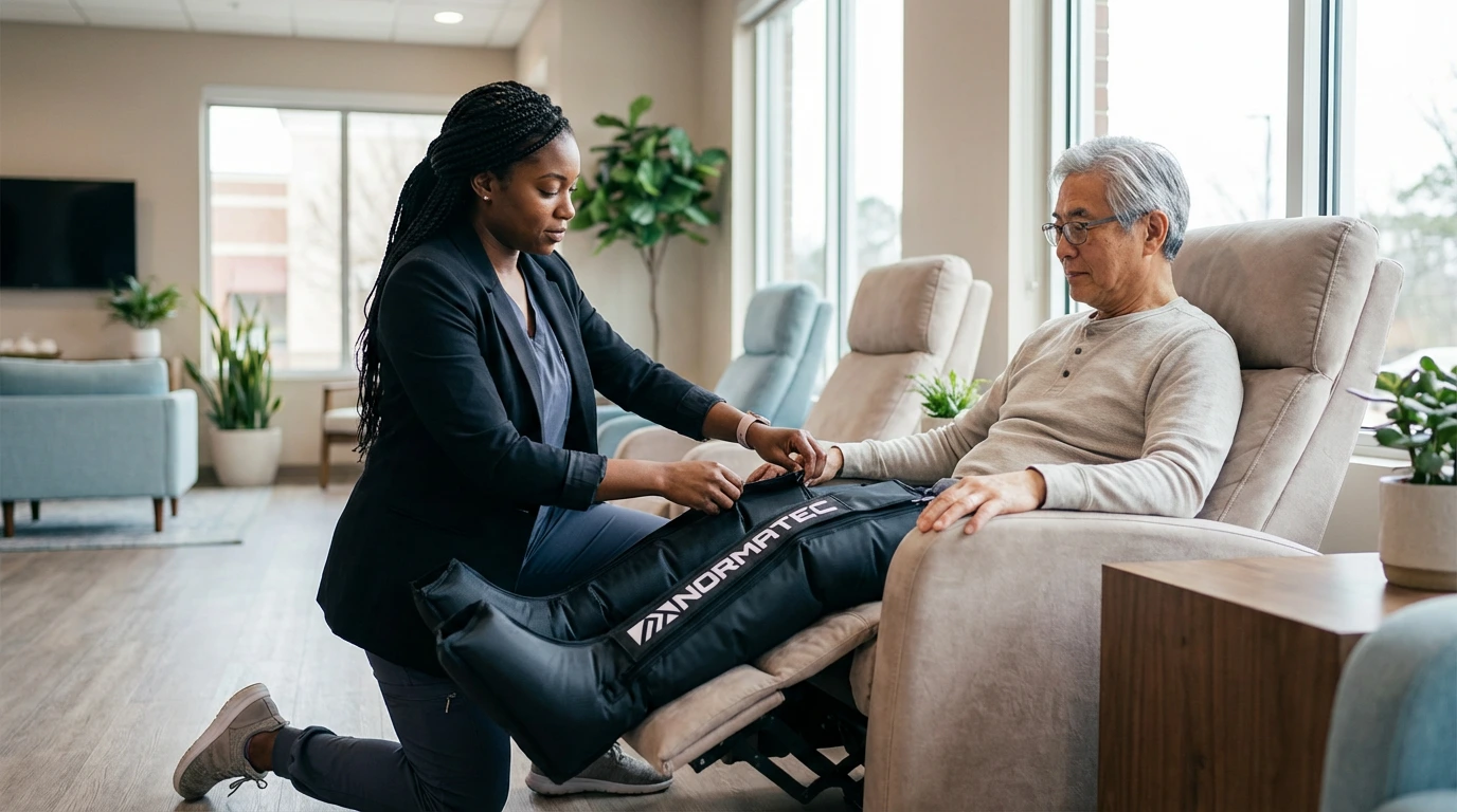 Normatec compression therapy for athletic recovery