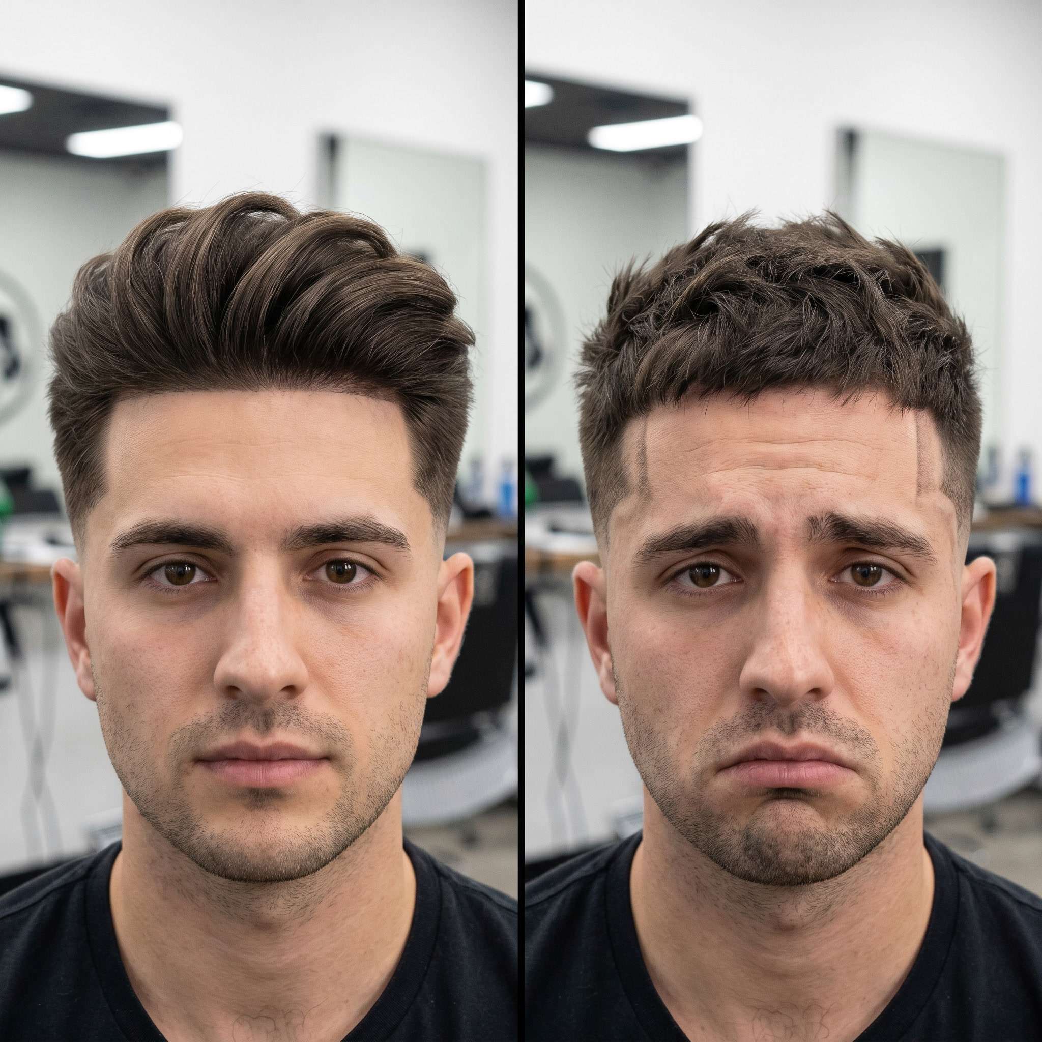 Before/After – High Fade