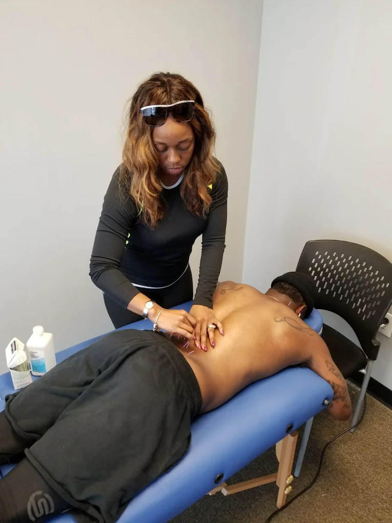 In-home physical therapy session with Dr. Quiana