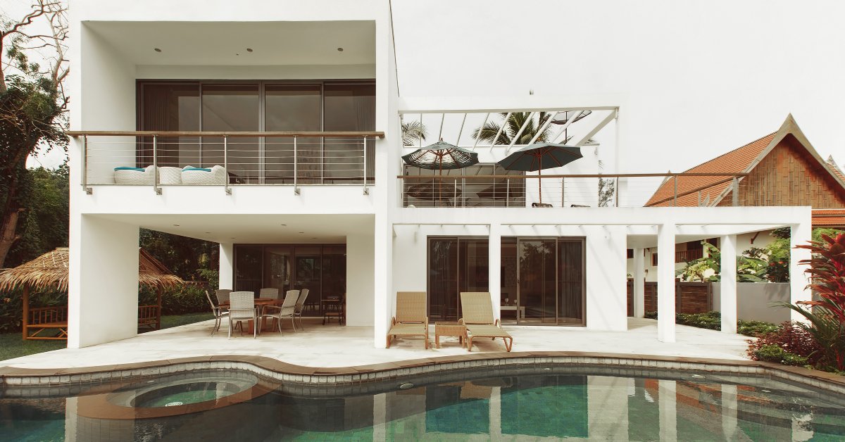 Modern pool house