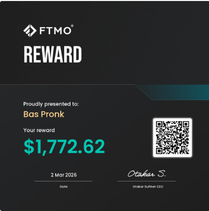 $1,772 FTMO Reward