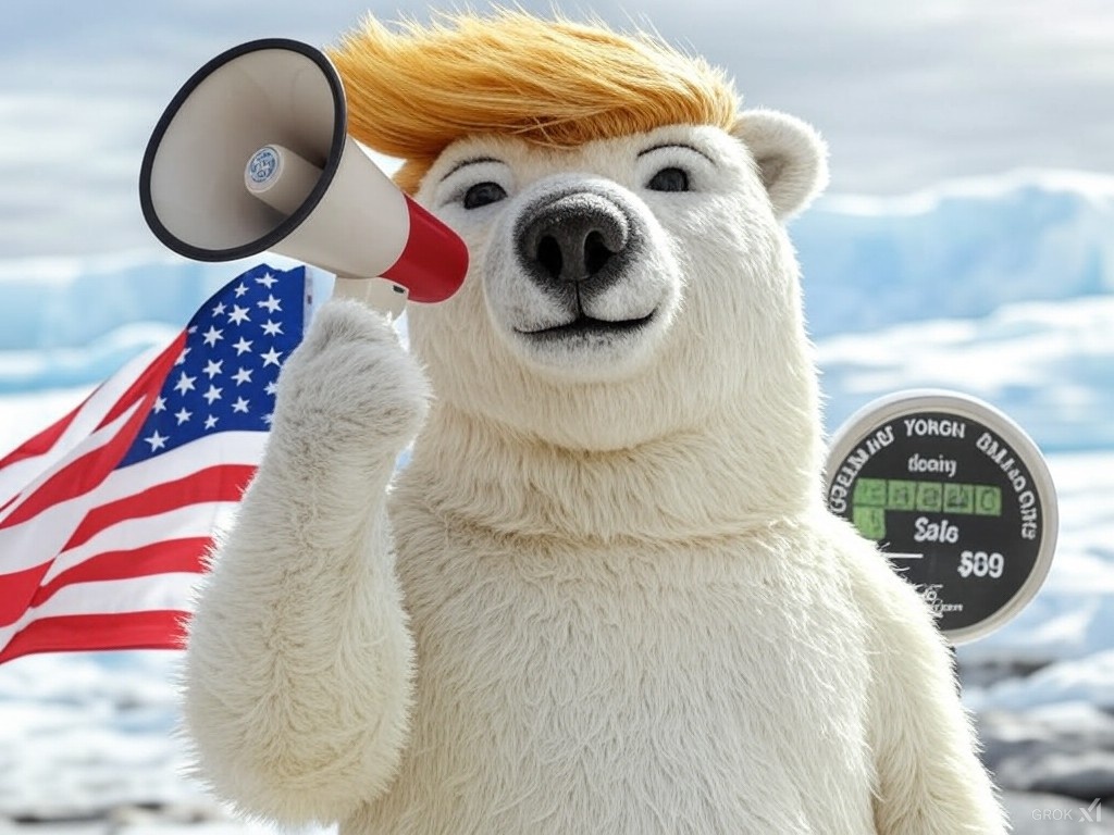 Greenland Token Mascot with Megaphone