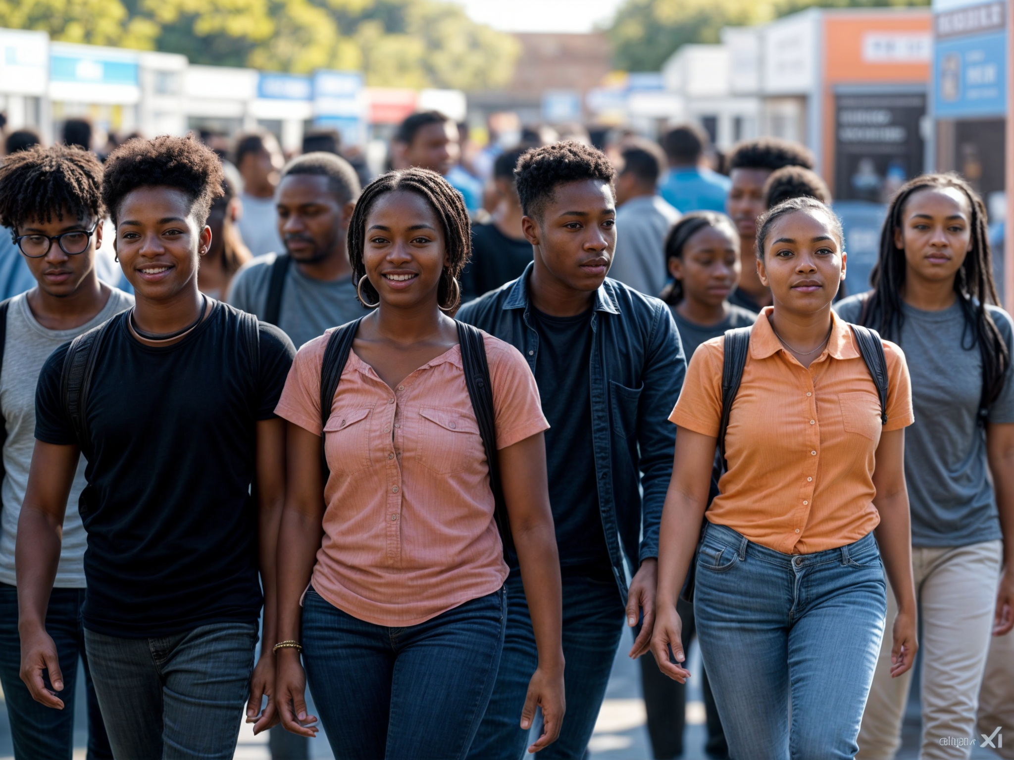 Étudiants à la Foire de l'Éducation