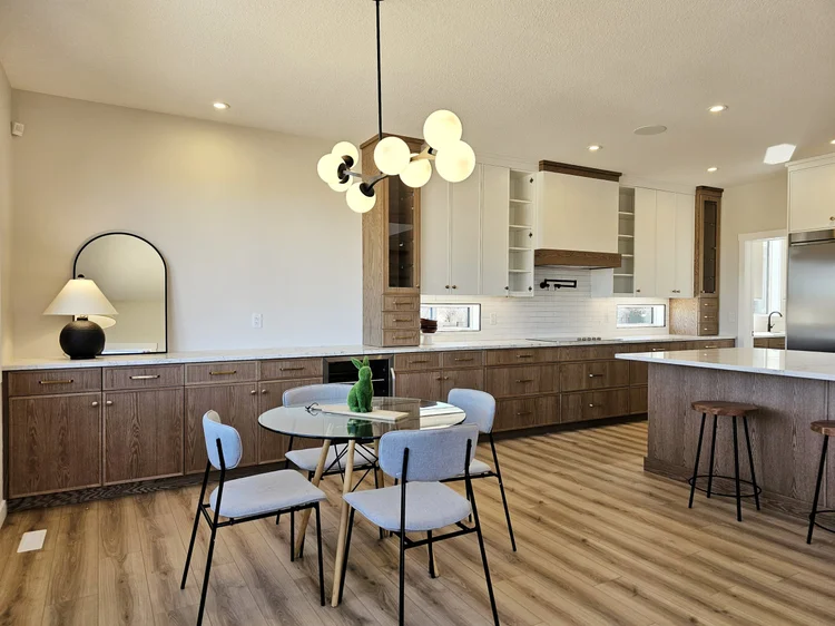 Dining area with kitchen view