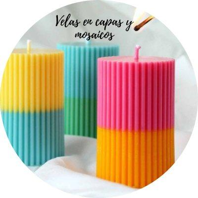 Velas en mosaicos y capas