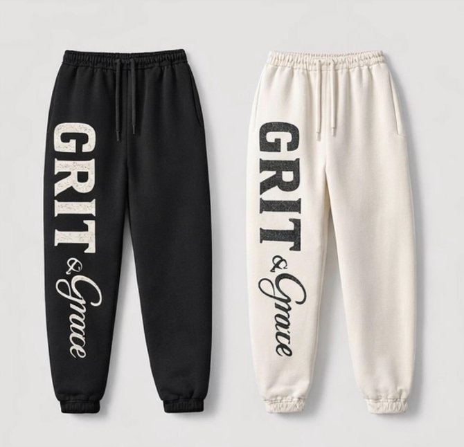 Sweatpants — Black / Cream