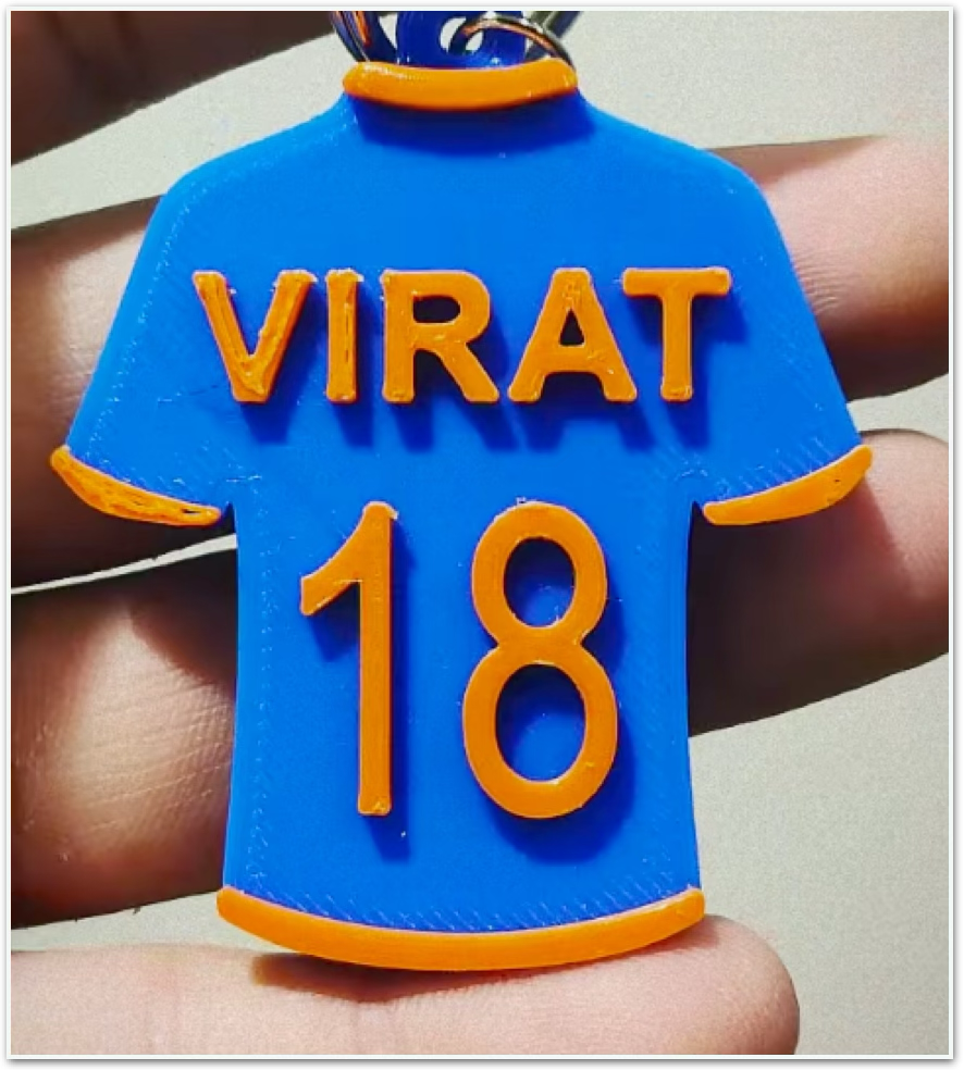 Cricket Jersey Keychain