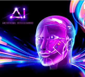 AI Head with Digital Effects