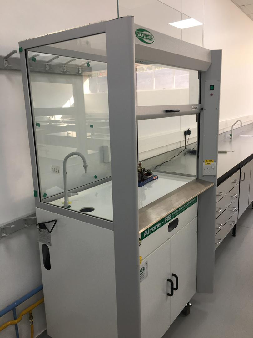 Laboratory fume hood installation
