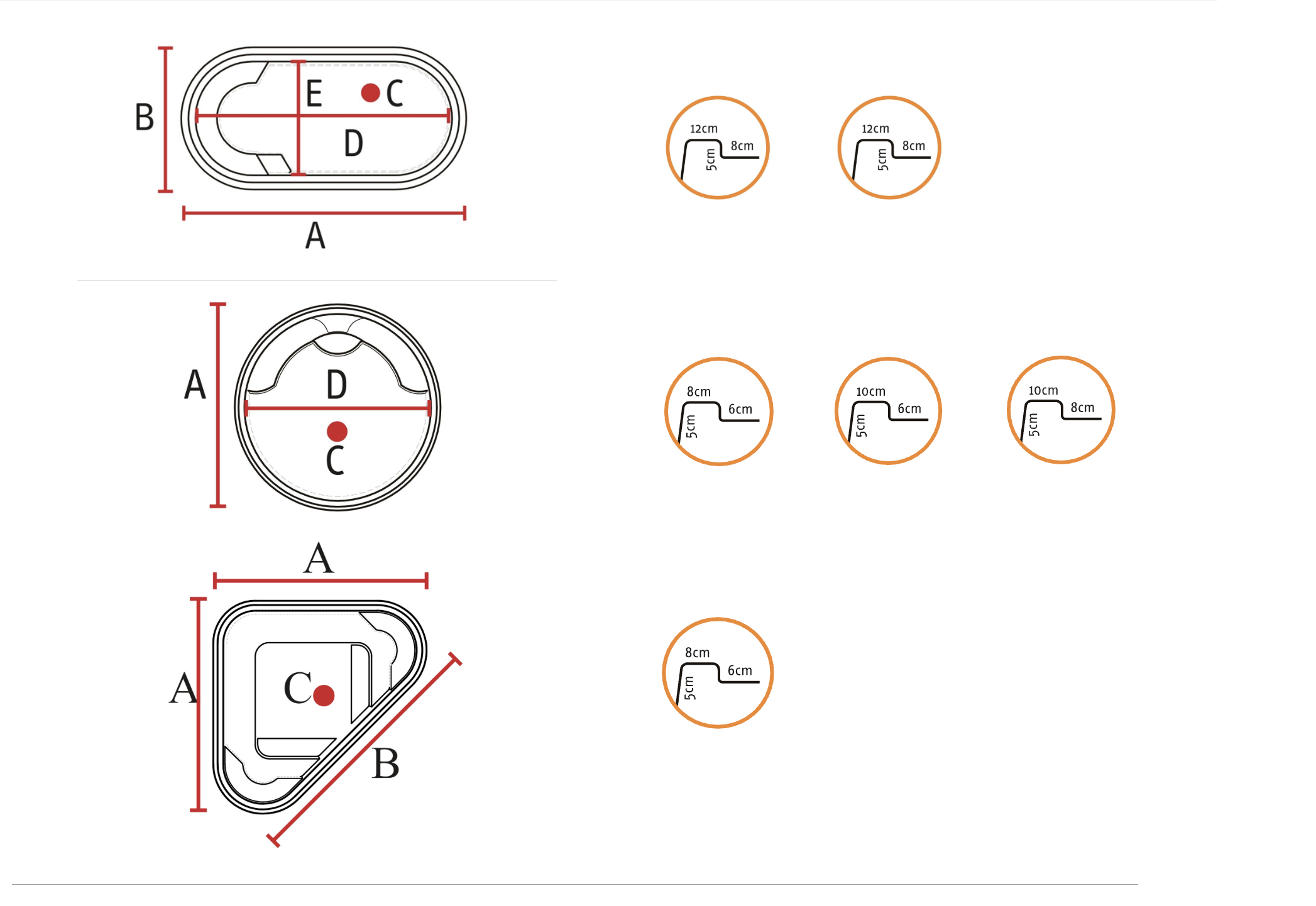 Diagramas técnicos - Linha Cobertura