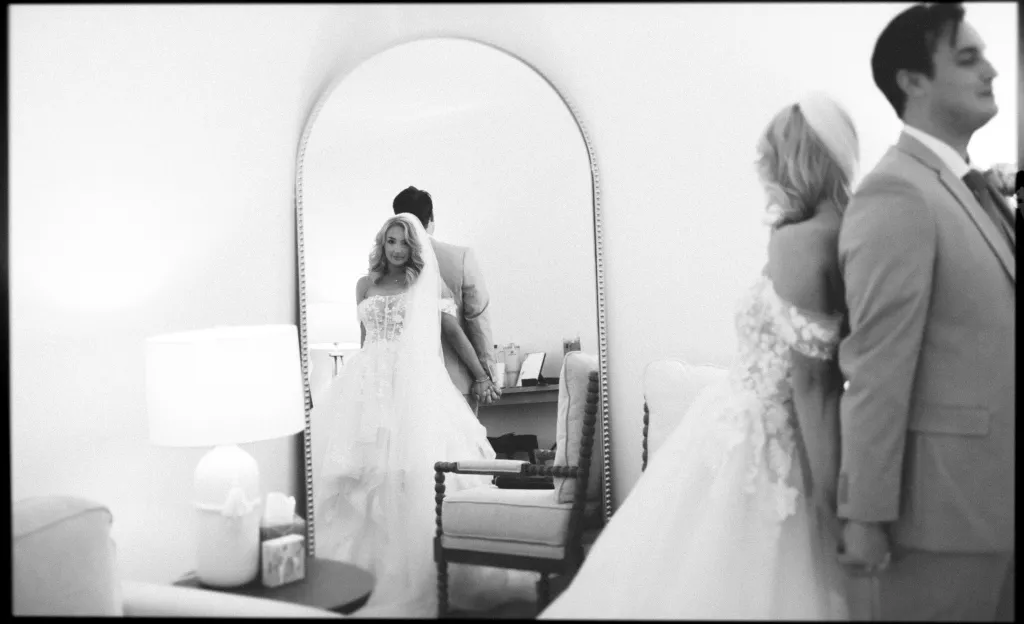 Bride's reflection