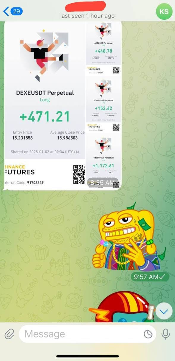 Channel feedback result from the Crypto Signals One archive
