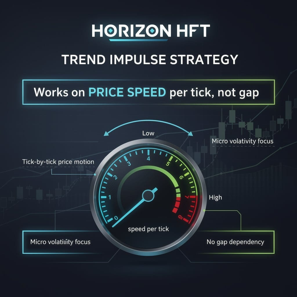 Trend Impulse Strategy - Works on price speed per tick, not gap