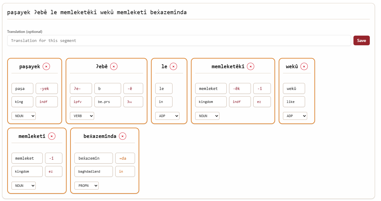 GlossKit morphology interface concept