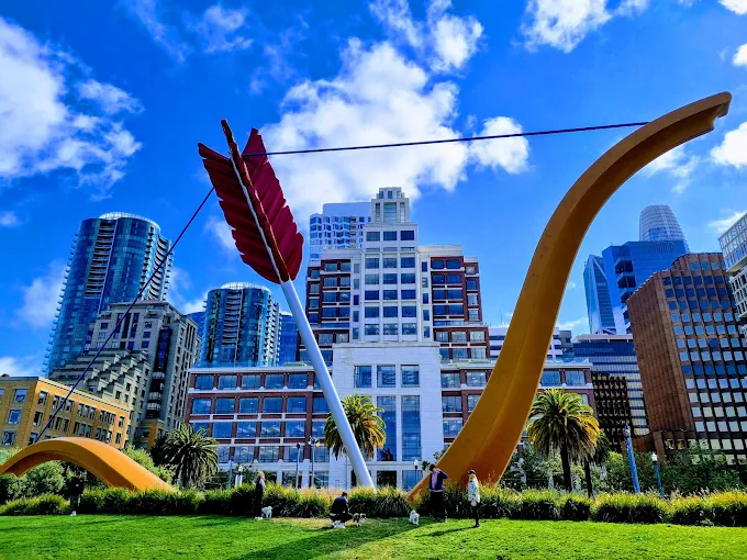 Cupids Span Sculpture in San Francisco where Matt proposed