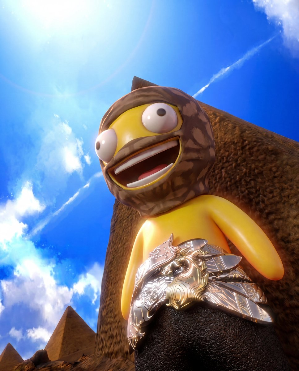 Giant NOOB statue in the desert