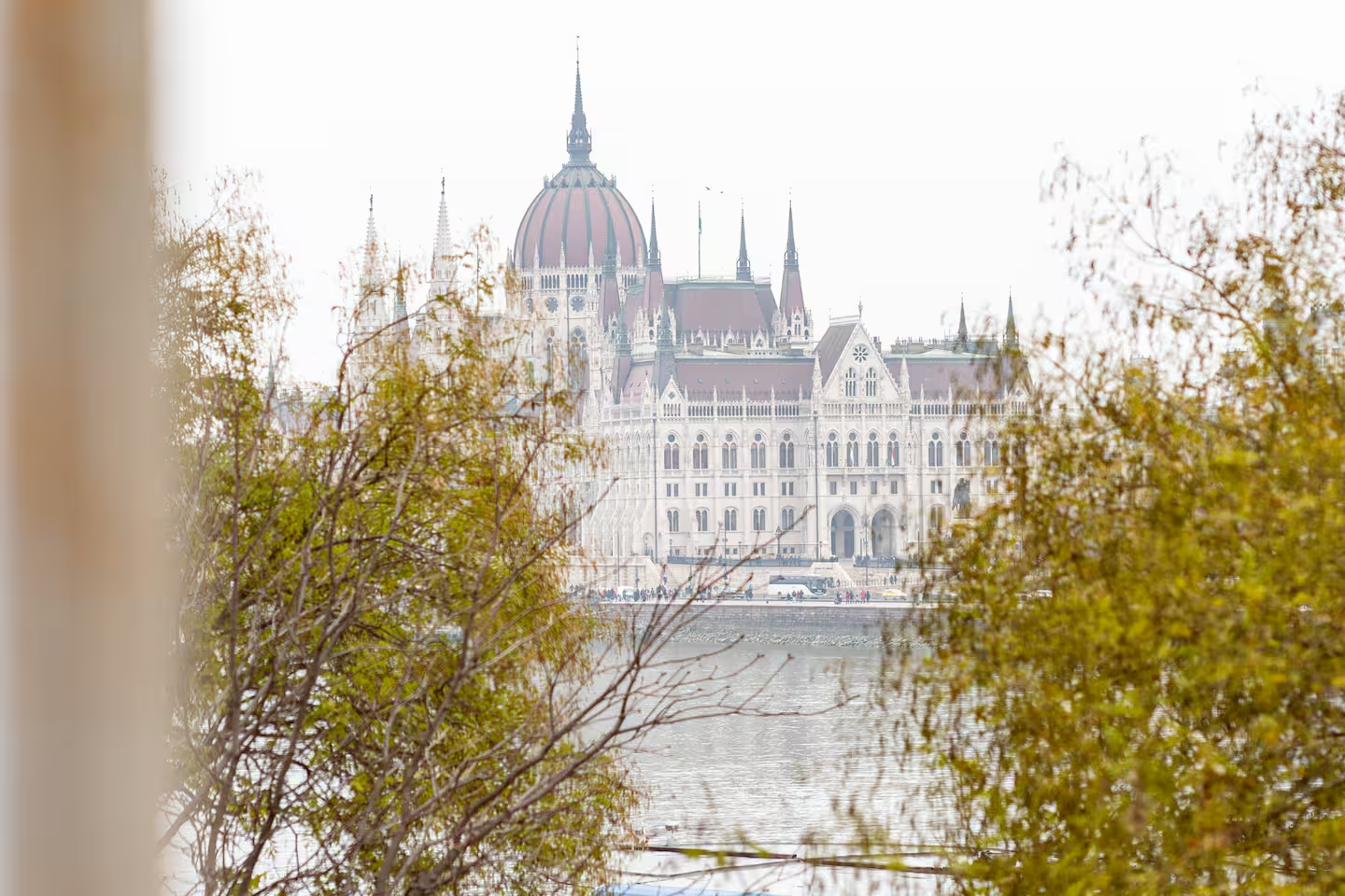 View of Hungarian Parliament building from the apartment across the Danube