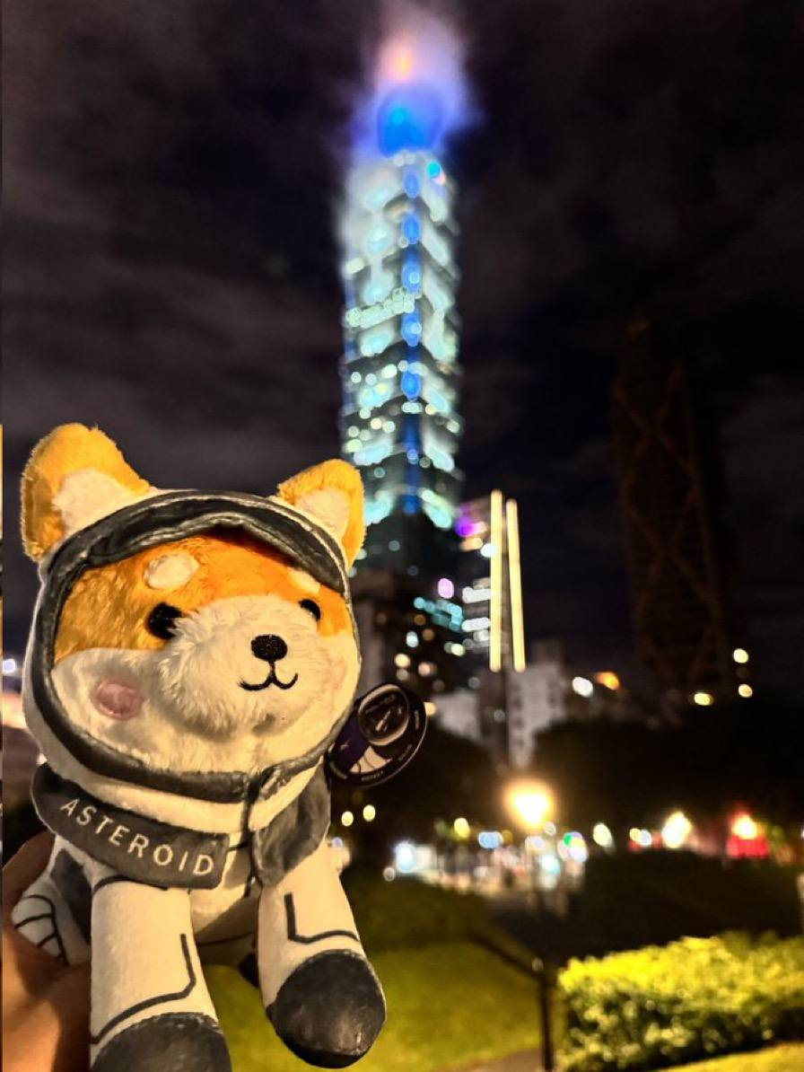 Asteroid Plushie cityscape