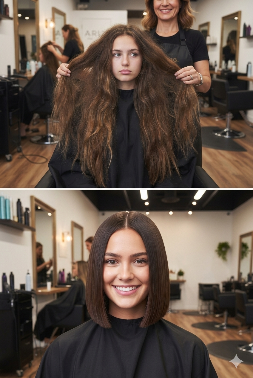 Sleek Precision Edge Bob Cut