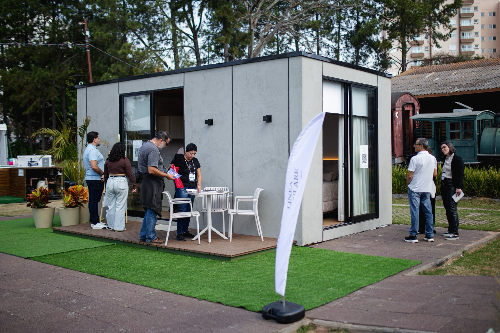 Casa modular em exposição na ConstruExpo