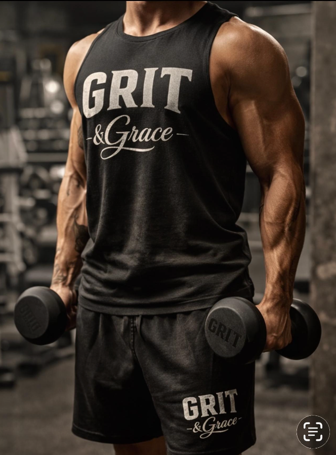 Men's gym tank and shorts