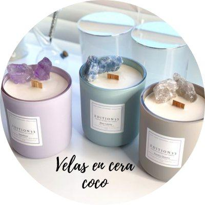 Velas de cera coco