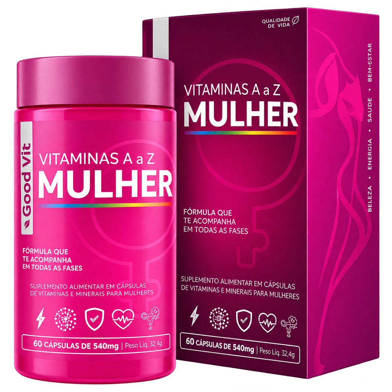 Good Vit Vitaminas A a Z Mulher 60 cápsulas
