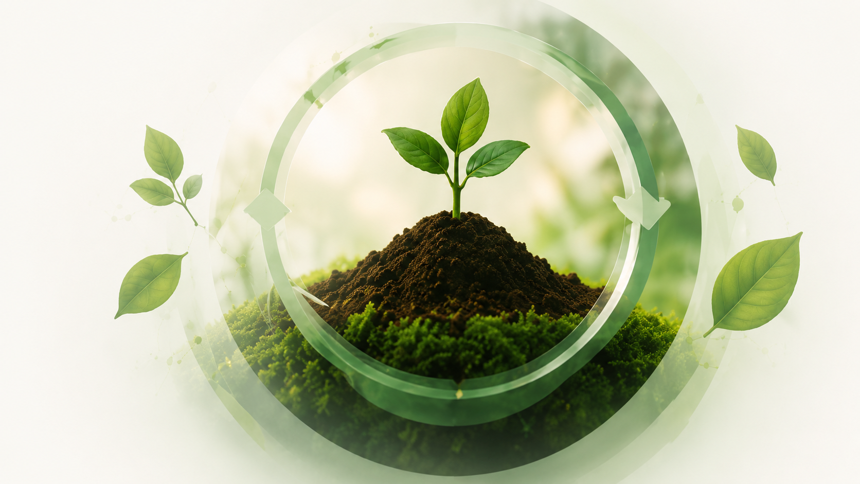 Plantinha crescendo em economia circular — Missao Viva Eco